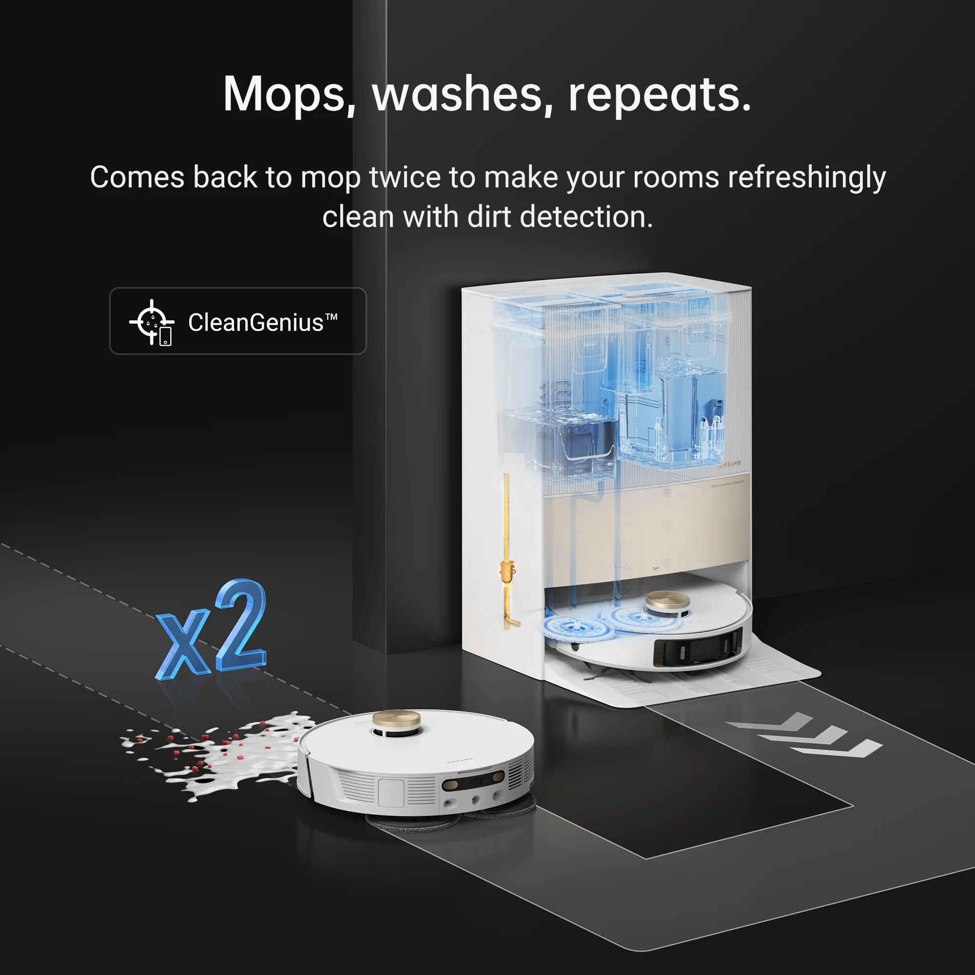 Dreame L20 Ultra Robot Vacuum and Mop Extend Cleaner with Auto Mop Cleaning and Drying, Self-Refilling and Self-Emptying Base Station - Image 8