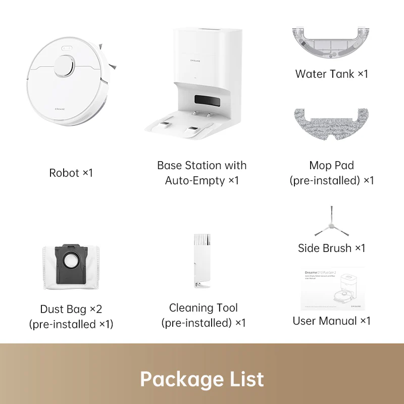 Dreame D10 Plus Gen 2 Robot Vacuum and Mop with Auto Empty Dock - Image 9