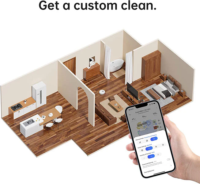 Dreame L10s Ultra Robot Vacuum and Mop Cleaner with Auto Mop Cleaning and Drying, Self-Refilling and Self-Emptying Base Station - Image 7