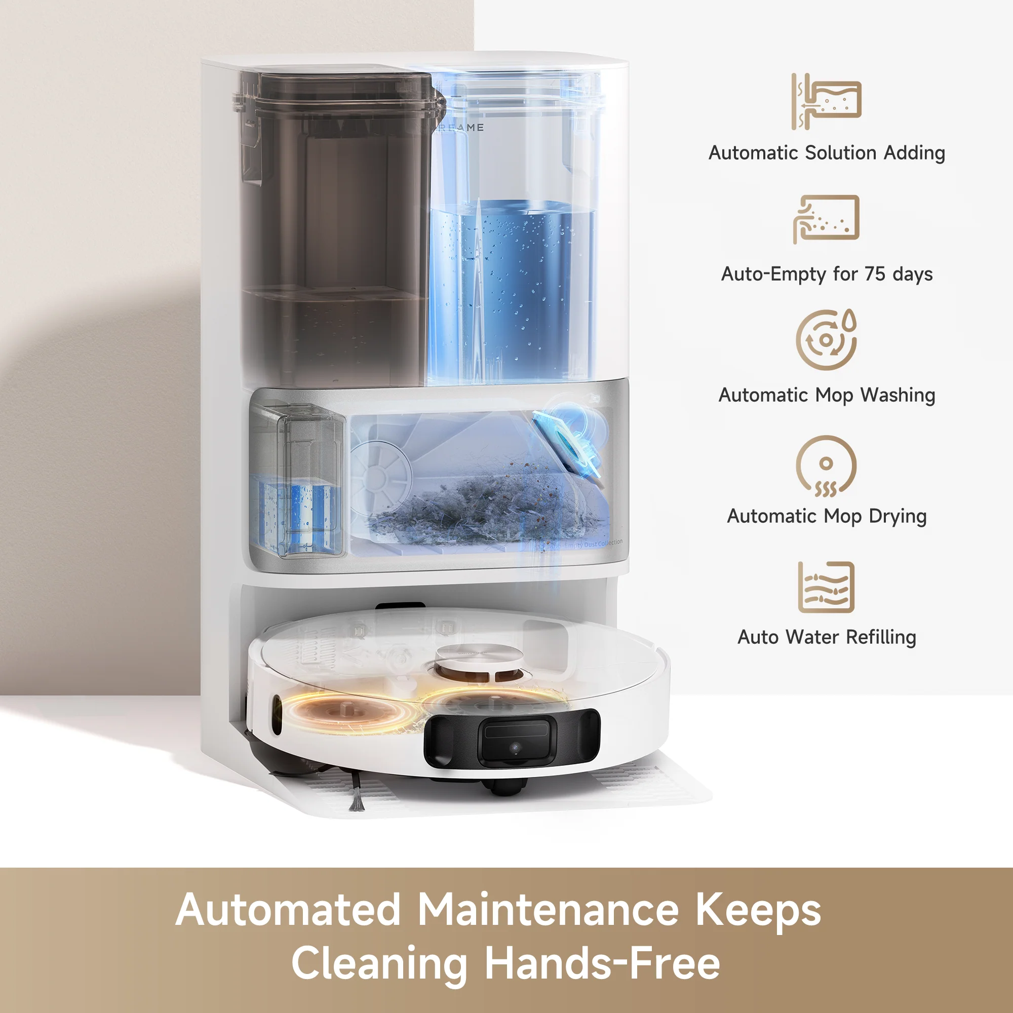 Dreame L30 Ultra S Robot Vacuum and Mop with Self-Cleaning and Auto-Empty Dock - Image 5