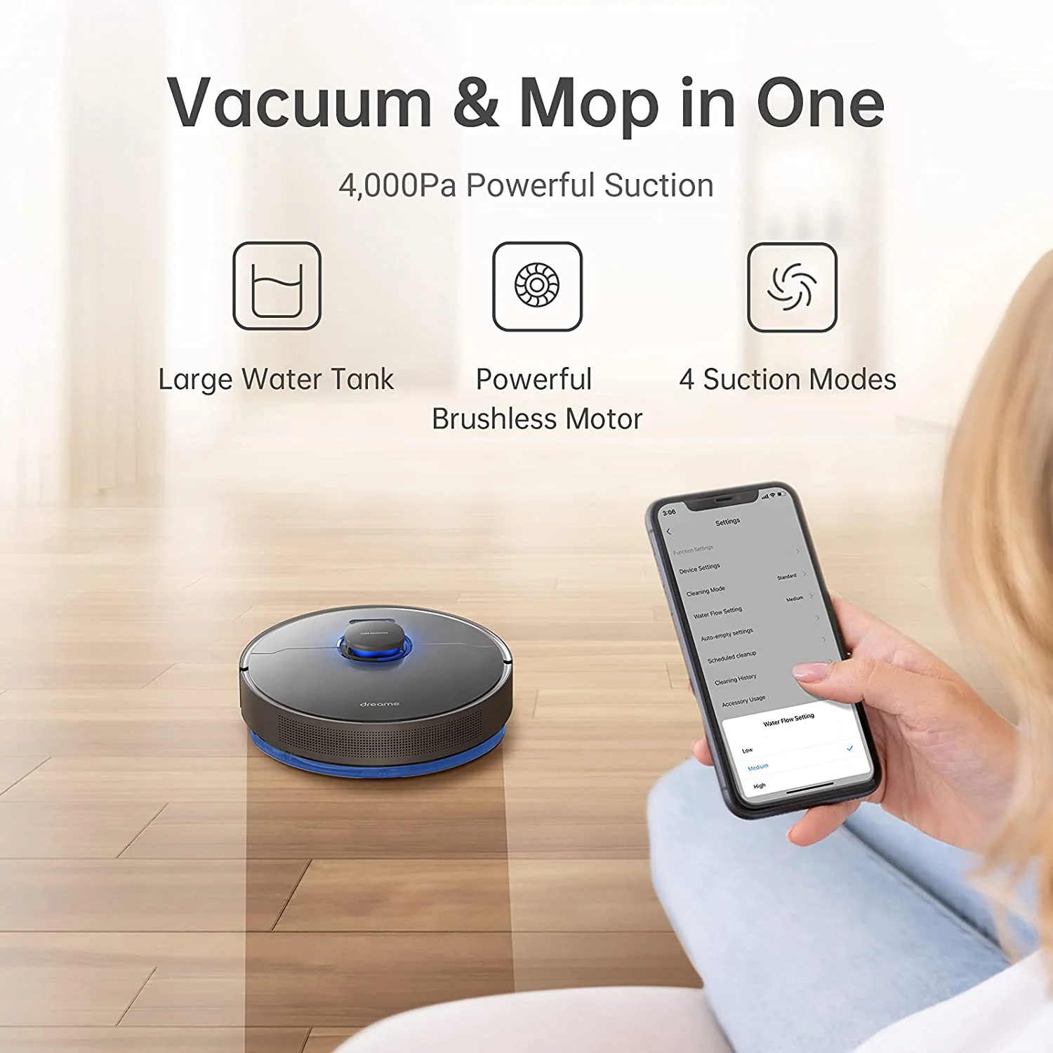 Dreame Z10 Pro Robot Vacuum and Mop with Auto Empty Dock - Image 4